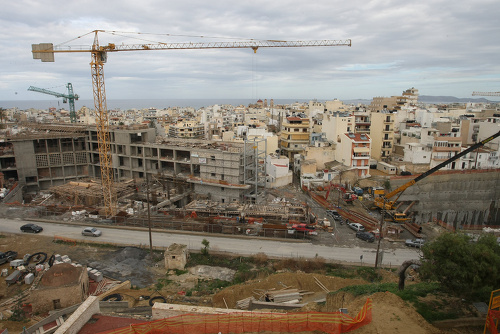 Φωτογραφία από την πορεία εξέλιξης του Πολιτιστικού  Συνεδριακού Κέντρου Ηρακλείου