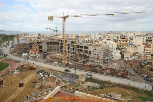 Φωτογραφία από την πορεία εξέλιξης του Πολιτιστικού  Συνεδριακού Κέντρου Ηρακλείου