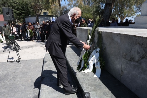 Στις εορταστικές εκδηλώσεις για τον εορτασμό της επετείου της 25ης Μαρτίου ο Δήμαρχος Ηρακλείου Βασίλης Λαμπρινός